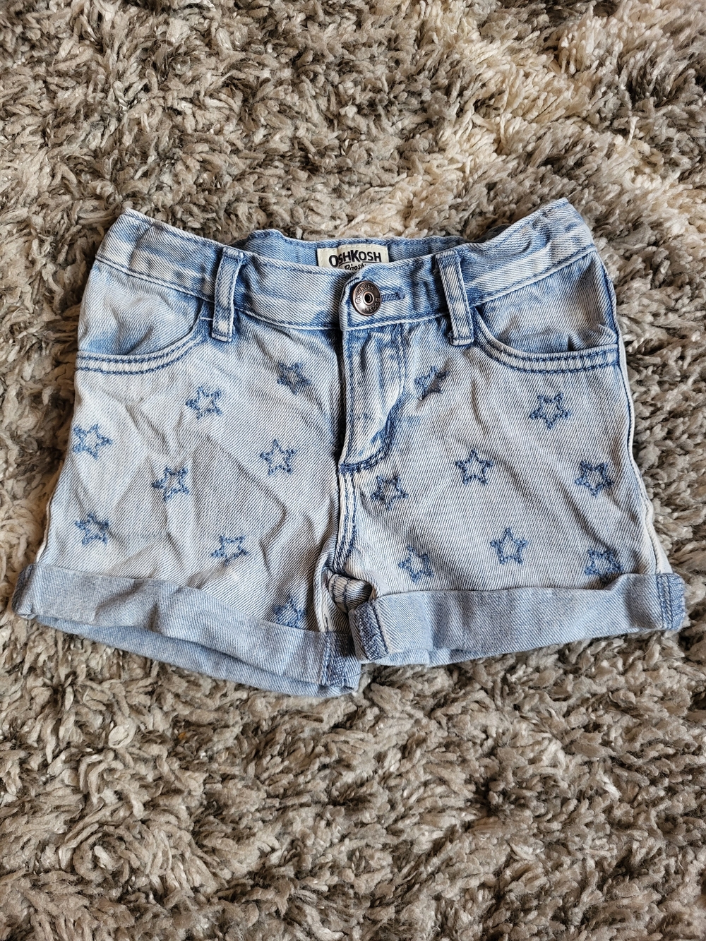 OshKosh B'gosh Light Blue Star Embroidered Denim Shorts